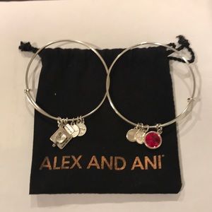 Two Alex and Ani Charm Bangles
